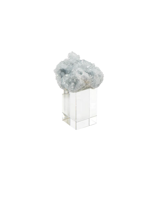 Small CELESTITE ON CRYSTAL JR - Blue
