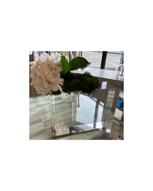 Acrylic Floral - White