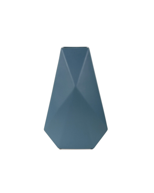 Geometric Vase Tall - Blue