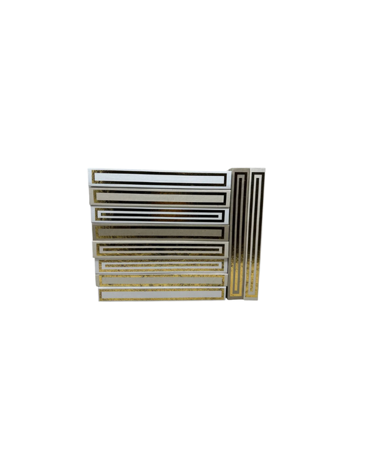 Decorative Coffee Table Book - White and Gold