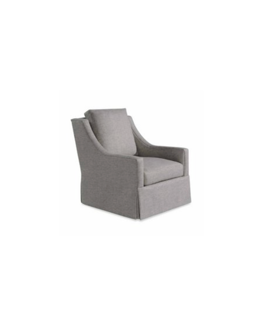 Velvet Swivel Chair - Silver