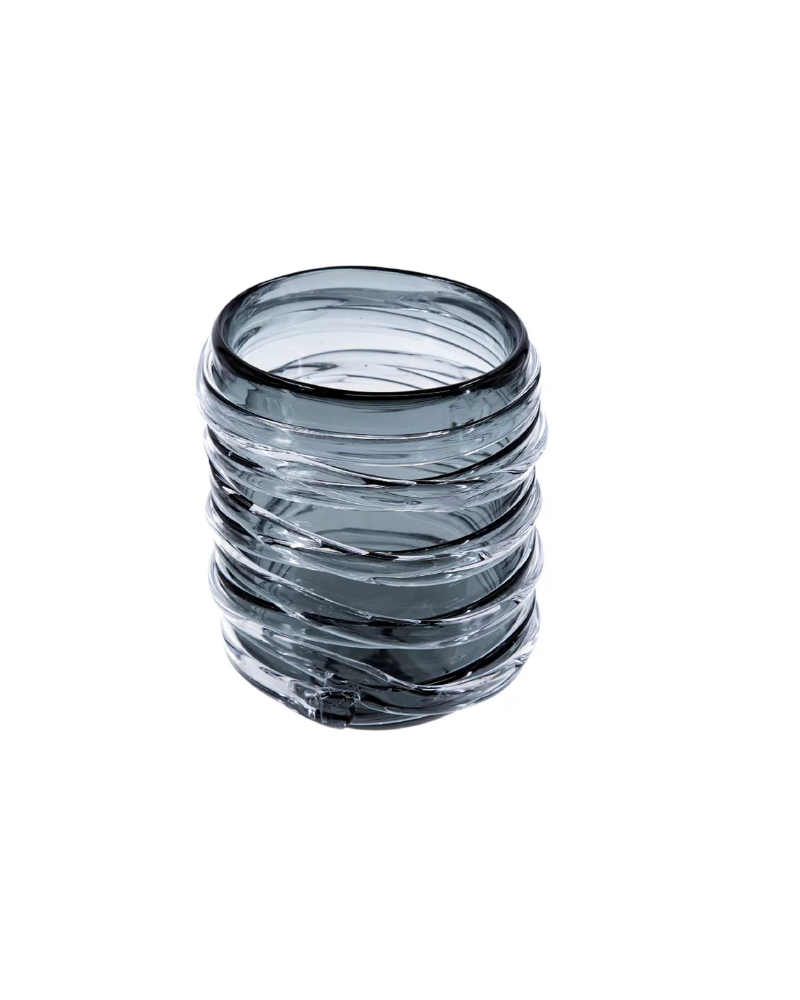 Wrapped Glass Vase Small - Gray
