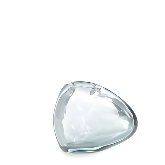 Short Offset Glass Vase