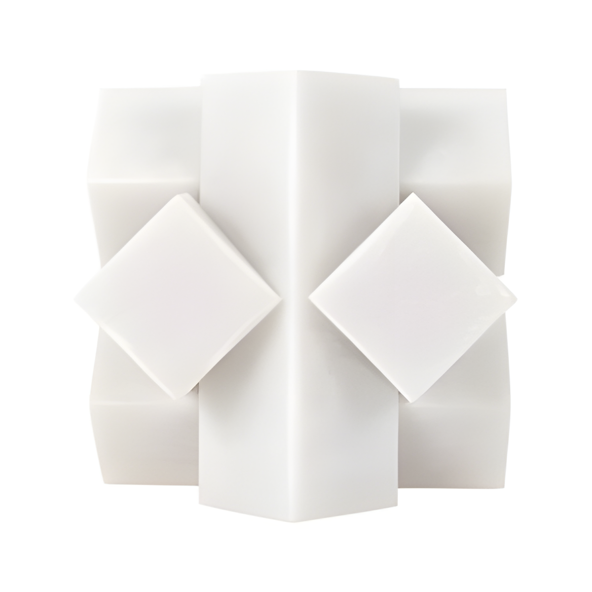 White Geometric Decorative Accents