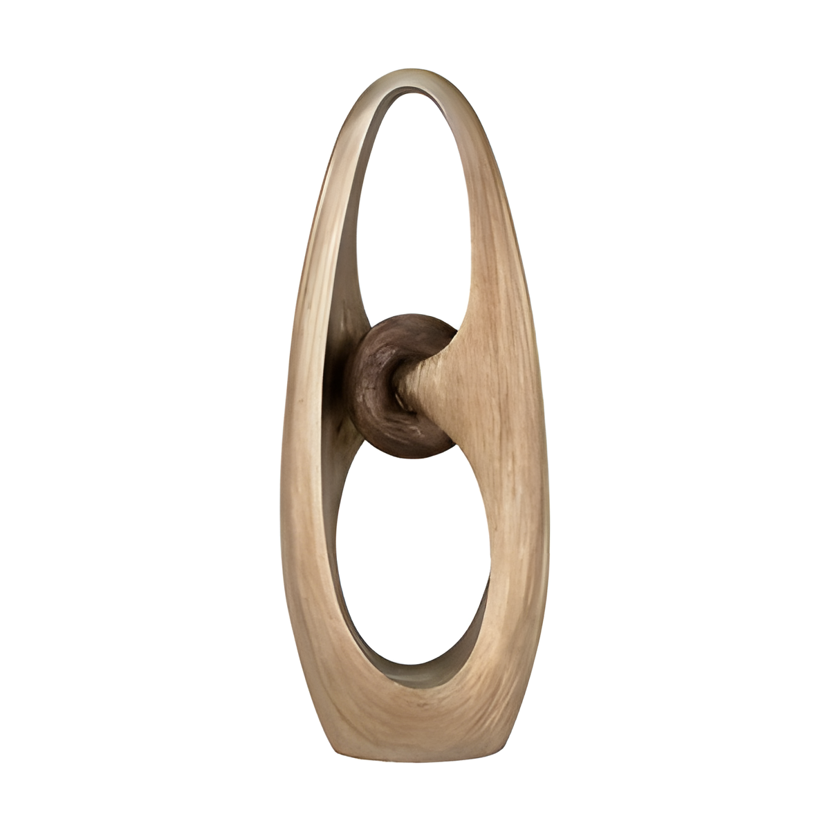 Wood-Tone Loop Sculpture