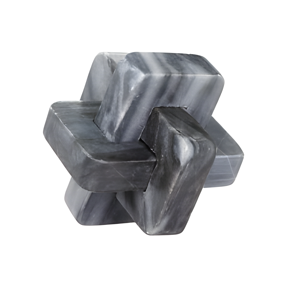 Gray Geometric Knot Sculpture