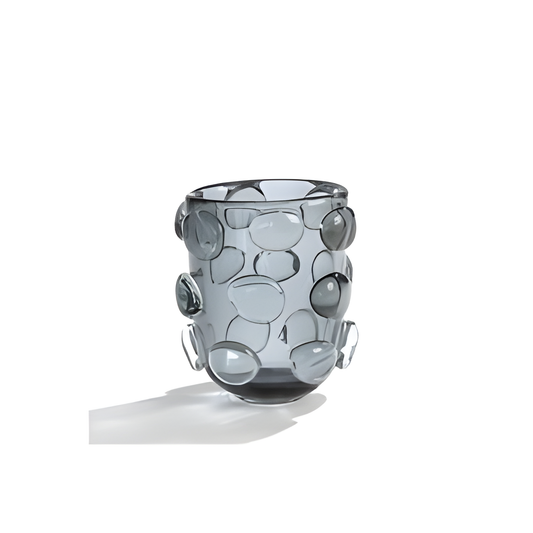 Bubble Glass Vase with Rounded Profile
