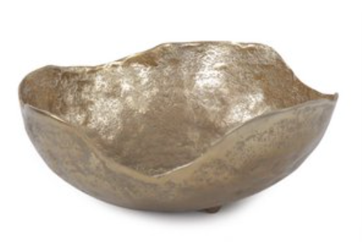 Round Bowl Uneven Rough Gold Finish (LG)