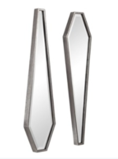 Set of 2 Silver Mirrors