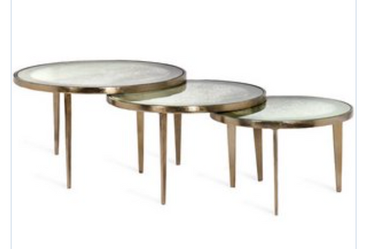 Round Nesting Tables - Gold