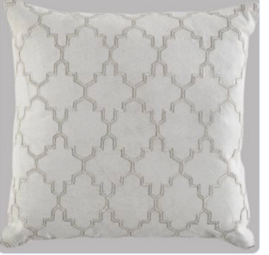 Cream and Light Gold Pillow