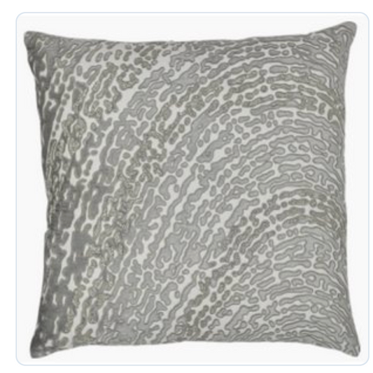 Beaded Pillow - Silver
