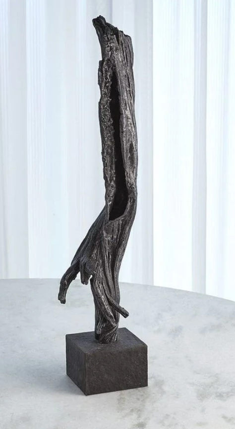 Iron Driftwood Sculpture A - Black