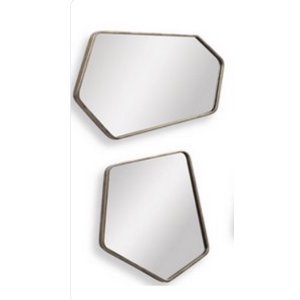 Set of 2 Linneah Mirrors, Gold finish