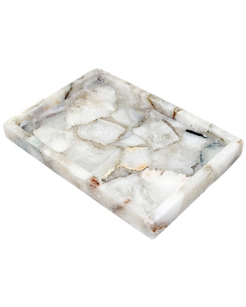 White Agate Tray