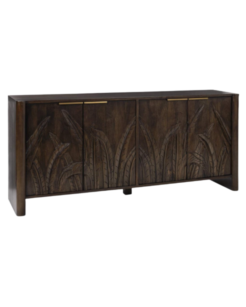 Carved Console - Rich Brown