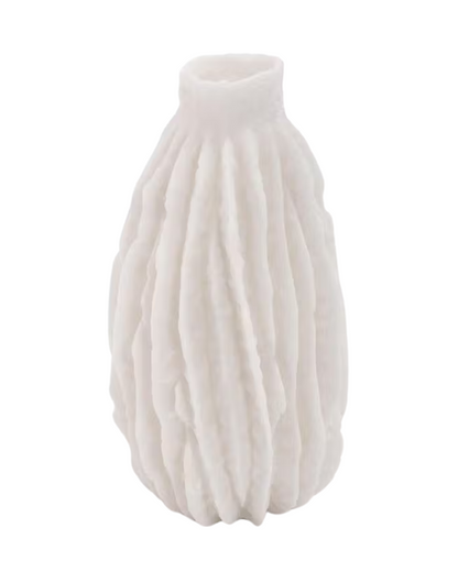 Cacao Opaque Vase - White