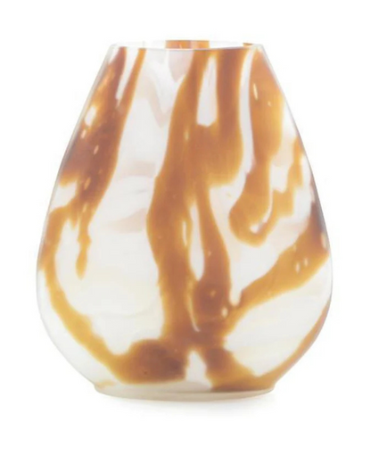 Glass Vase - Caramel and Cream