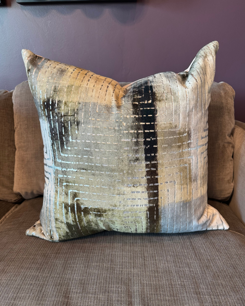 Metallic Maze Pillow