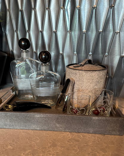 Hair-on-Hide Ice Bucket, Silver