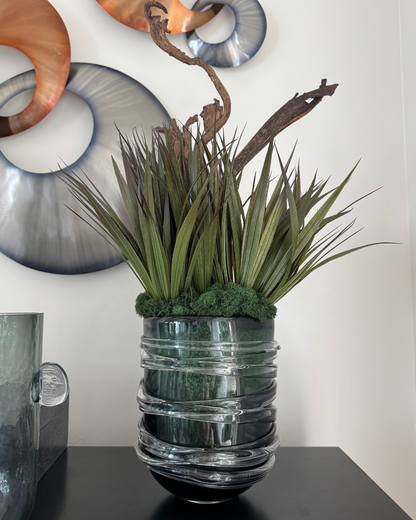 Custom Floral - Wrapped Glass Vase