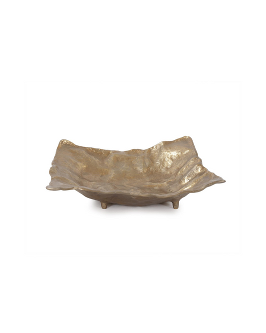 Rough Gold Uneven Square Dish