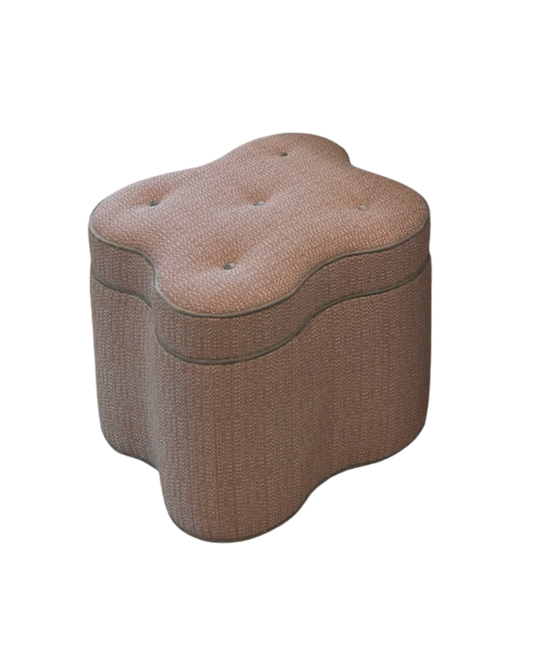Clover Ottoman – Light Pink