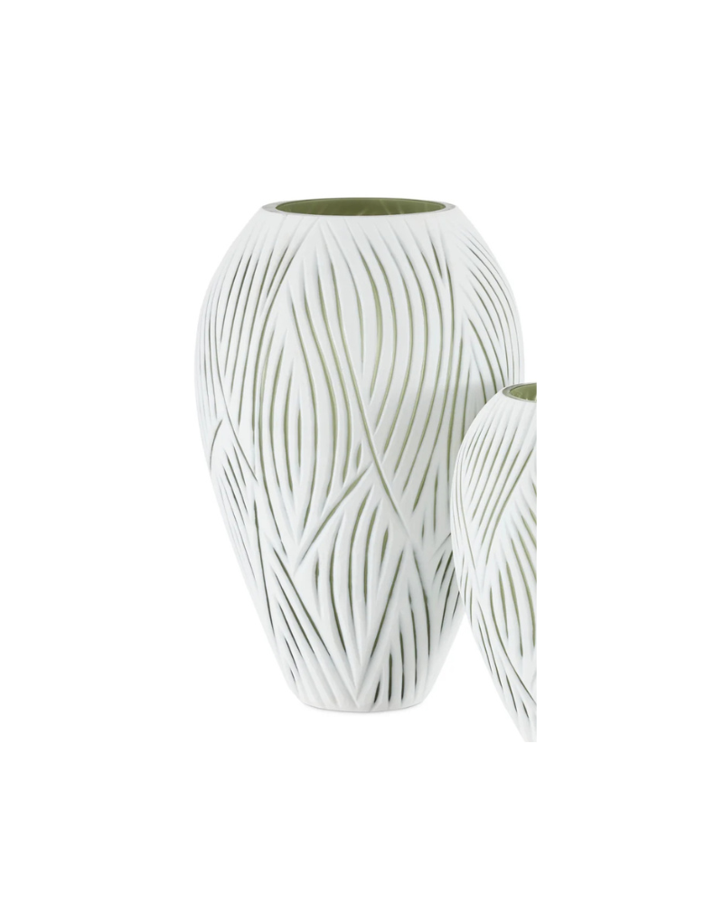 Patta White & Pale Green Vase