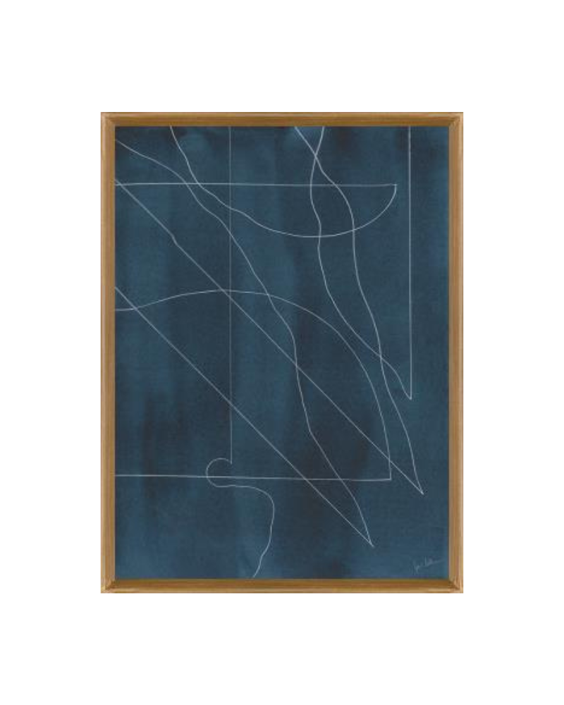 Midnight Contour Art - Blue