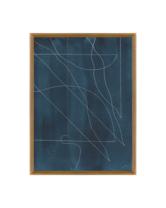 Midnight Contour Art - Blue