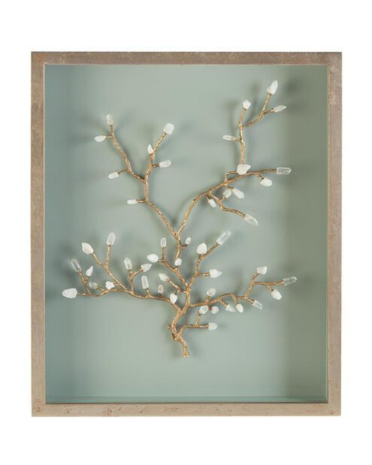 Quartz Branch Wall Art - Sage