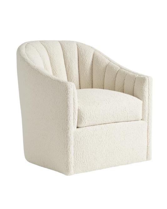 Blush Channel Swivel Chair - Light Pink