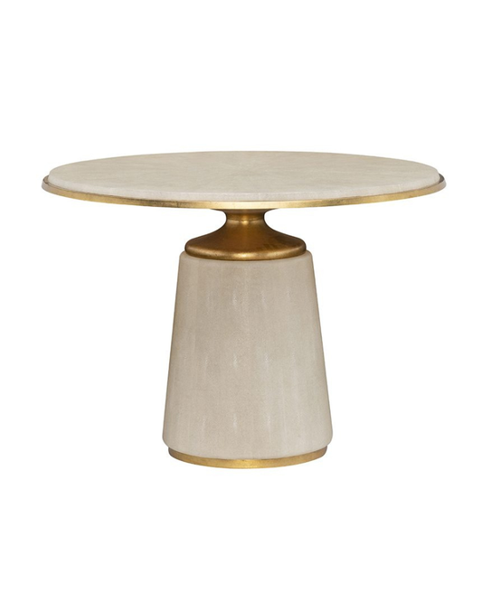 Tapered Shagreen Center Table - Taupe