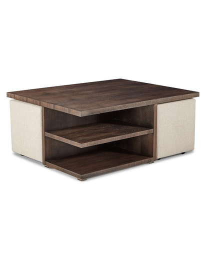 Arden Storage Cocktail Table - Metallic Silver