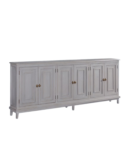 Six Door Paneled Sideboard – Pewter