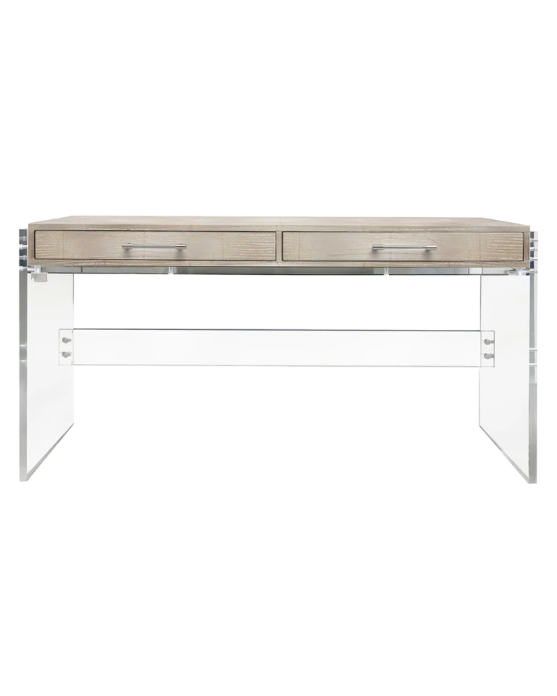 Modern Writing Desk - Champagne Lacquer