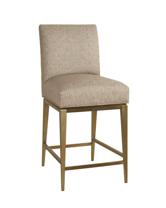 Luxe Curve Counter Stool - Pearl Vinyl