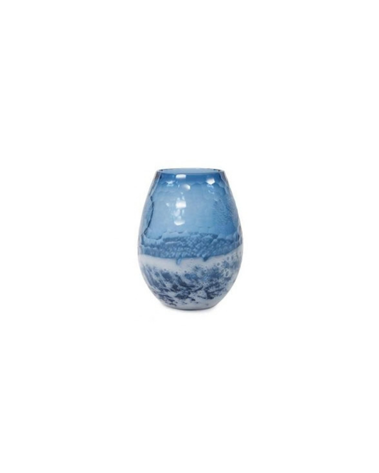 Short Blue and White Vase