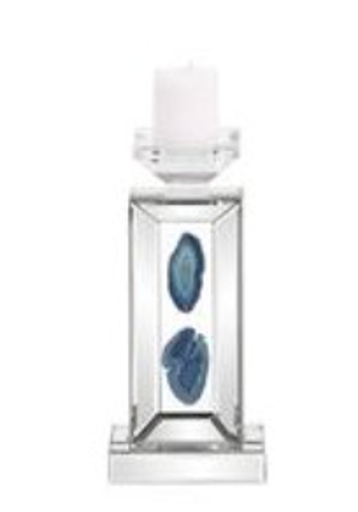 Turquoise Geode Candle Holder Small HE
