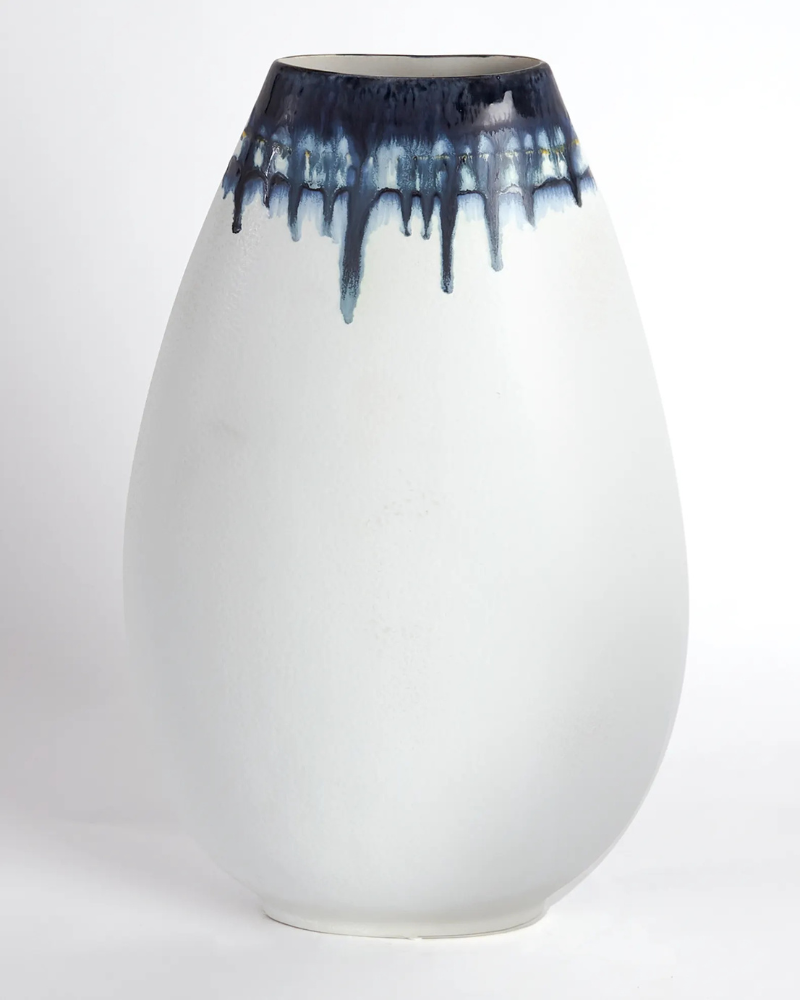 Black Top White Bottom Vase - Large