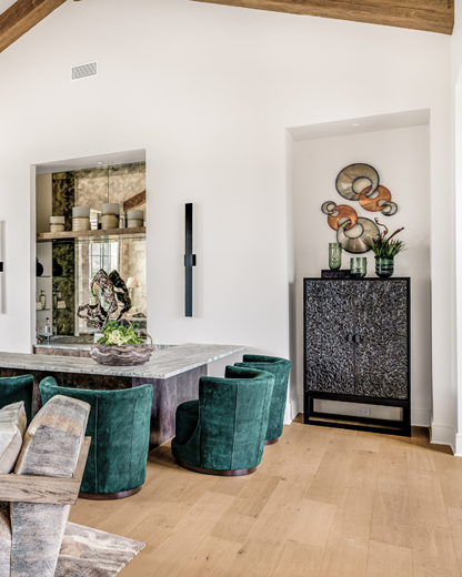 Bar Cabinet - Black/Bronze