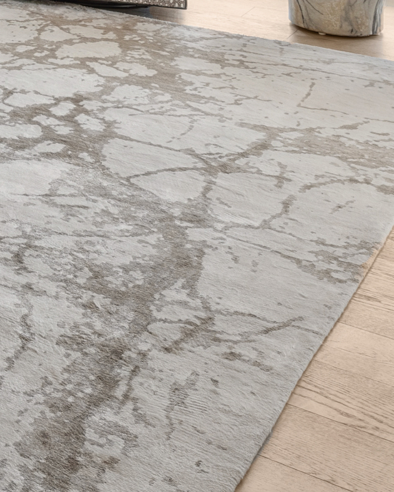 Wool Area Rug - Abstract Taupe