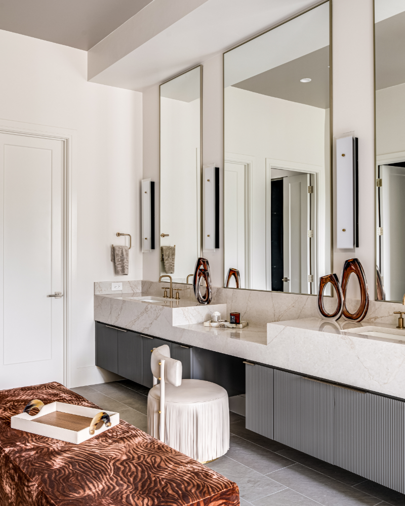 Fringe Vanity Chair – Cream Stone