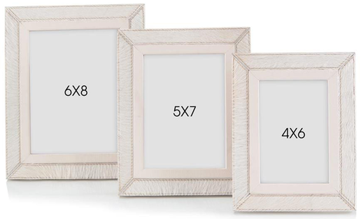 Leather Hide Frame - Cream