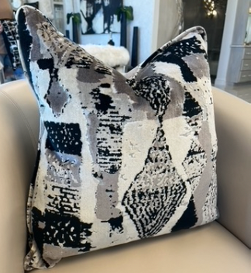 Custom Pillow - Black and Cream