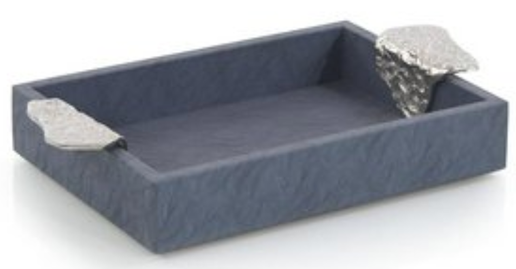 Gypsy Leather Tray - Blue