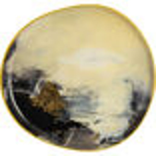 Haley Black and Satin Brass Tray