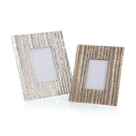 Organic Striations Picture Frame - Silver